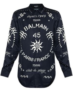 Balmain Printed Shirt - Blue