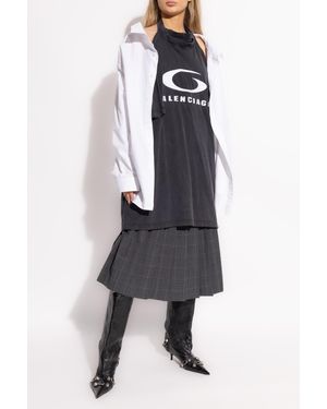 Balenciaga Dress With Crumple Effect - Black