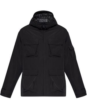 Versace Jeans Couture Insulated Jacket With Hood - Black
