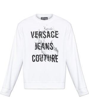 Versace Jeans Couture Sweatshirt With Printed Logo - White