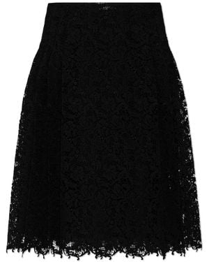 Fendi Lace Silk Skirt - Black
