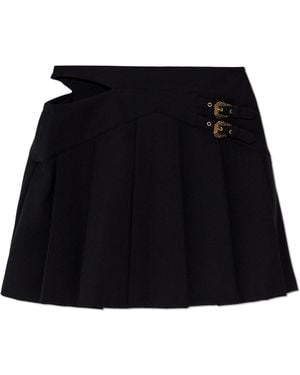 Versace Jeans Couture Skirt With Decorative Slit - Black
