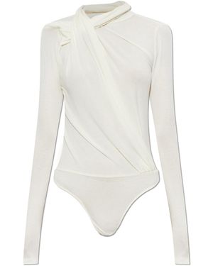 Citizens of Humanity Long-Sleeved Bodysuit 'Sculptural' - White