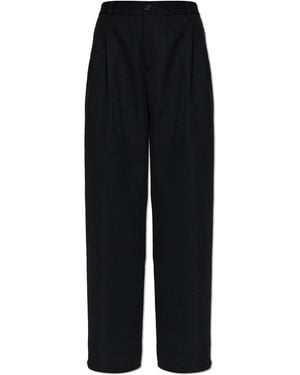 Jil Sander Wool Gabardine Trousers - Black