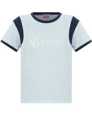KENZO T-Shirt With Logo - Blue