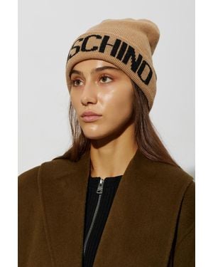 Moschino Cap With Logo - Brown