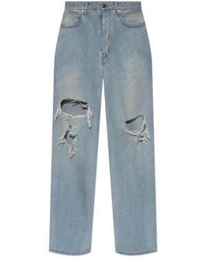 Balenciaga Jeans With Vintage Effect - Blue