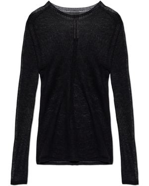 Rick Owens Transparent Jumper - Black