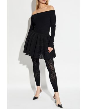 Alaïa Ribbed Pants - Black