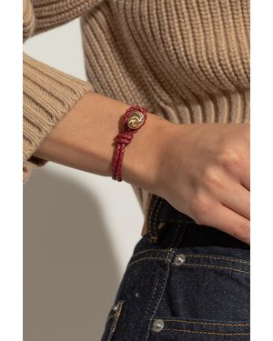 Bottega Veneta Leather Bracelet - Red