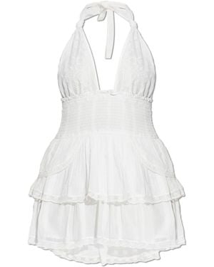 LoveShackFancy 'Deanna Halter' Dress - White