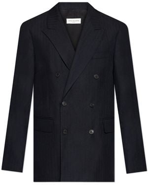 Dries Van Noten Double-Breasted Blazer - Blue