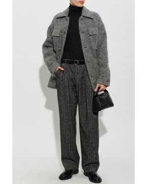 Dolce & Gabbana Wool Jacket With Collar - Black