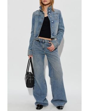 Courreges Top With Bare Shoulders - Blue
