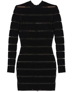Balmain Dress With Shimmering Sequins - Black