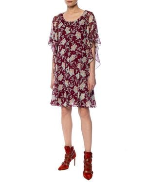 Chloé Floral-printed Dress - Red