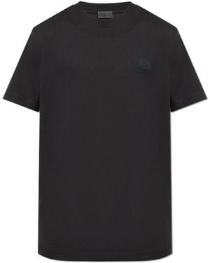 Moncler T-Shirt With Logo - Black