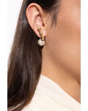 Chloé Earrings With Pearls - Brown