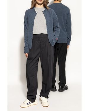 COMME DES GARÇONS PLAY Cotton T-Shirt With Heart Logo Patch - Blue