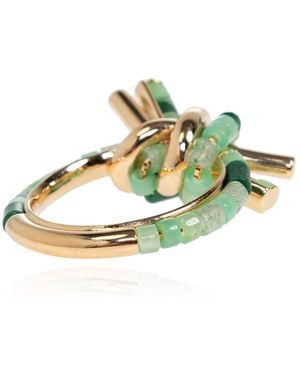 Bottega Veneta Ring With Stones - Green