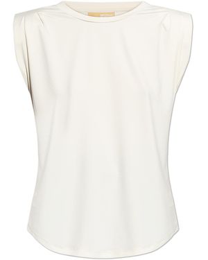 MICHAEL Michael Kors T-Shirt With Shoulder Pads - White