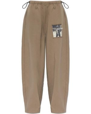 MISBHV Wide-Leg Joggers - Natural