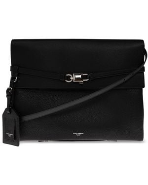 Dolce & Gabbana Leather Bag 'Lock' - Black