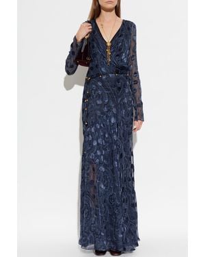 Etro Patterned Maxi Dress - Blue
