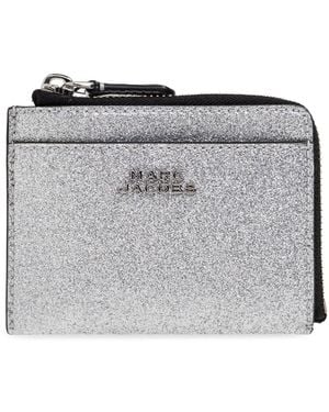 Marc Jacobs Brocade Wallet With Logo - Grey