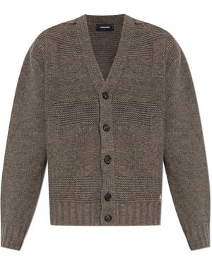 DSquared² Wool Cardigan - Grey