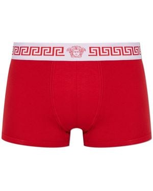 Versace Cotton Boxers With Logo - Red