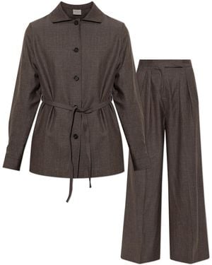 Paul & Shark Wool Shirt And Trousers Set - Brown