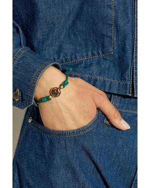Versace Leather Bracelet - Blue