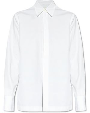 Jil Sander Cotton Shirt With Concealed Placket - White