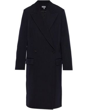 Loewe Wool Coat With Single Vent - Blue