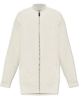 Balenciaga Cardigan With Stand-Up Collar - White