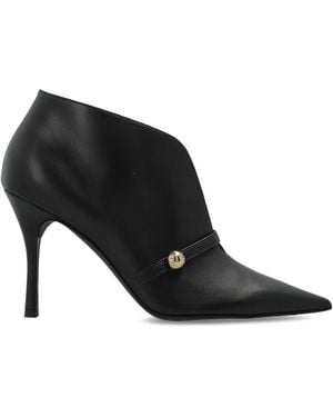Furla Leather Ankle Boots - Black