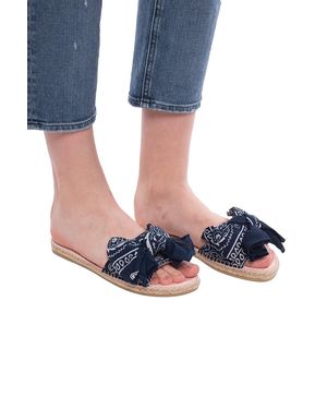 Manebí 'Bandana' Slides With Bow - Blue