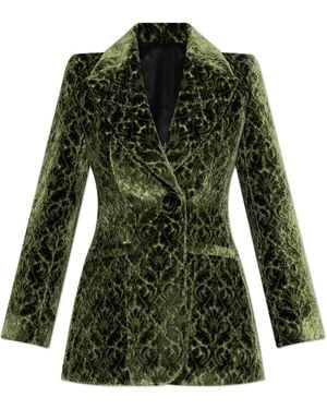 Burberry Velvet Blazer "Virginia" - Green