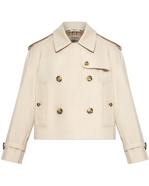 Burberry Short Trench Coat 'Mayfair' - Natural