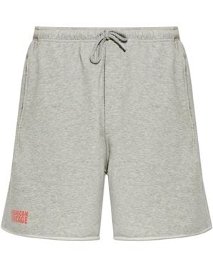 American Vintage Shorts With Logo - Grey