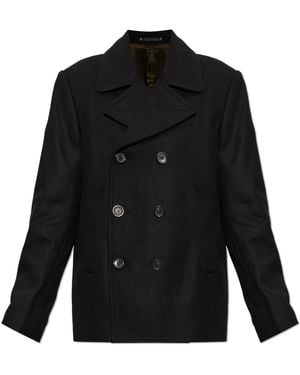 Paul Smith Double-Breasted Wool Coat - Black