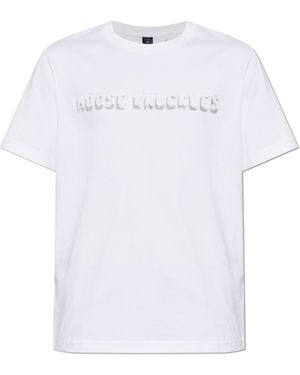 Moose Knuckles T-Shirt With Printed Logo - White