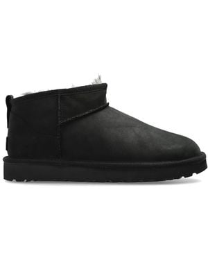 UGG Nubuck Snow Boots 'Classic Ultra Mini Nubuck' - Black