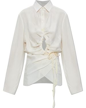 Maison Margiela Shirt With Draped Front - White