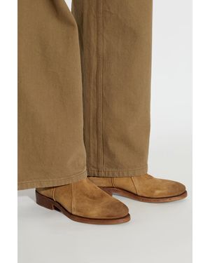 Jil Sander Suede Cowboy Boots 'Bruce' - Brown