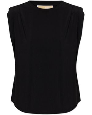 MICHAEL Michael Kors T-Shirt With Shoulder Pads - Black