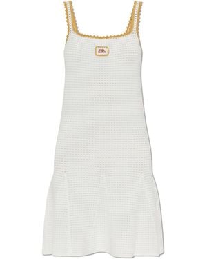 CASABLANCA Short Dress With Straps - White
