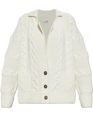 Versace Wool Cardigan With Pockets - White