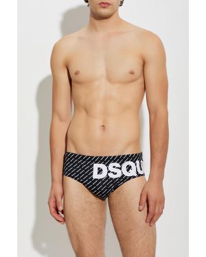 DSquared² Monogram Swim Briefs - Blue